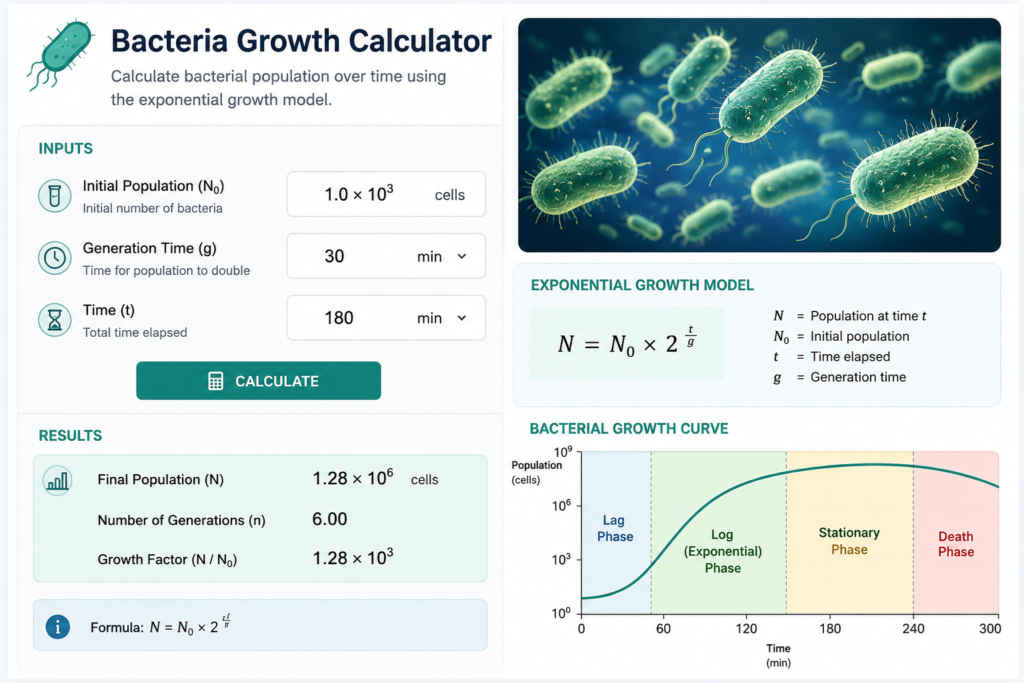 Bacteria Growth Calculator
