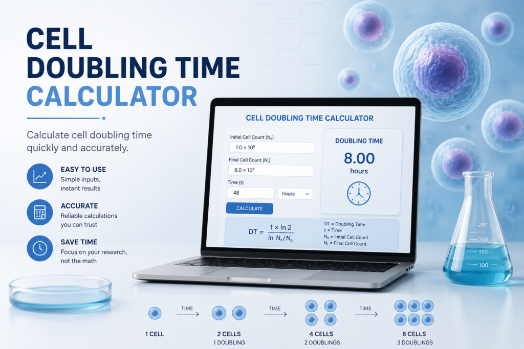 Cell Doubling Time Calculator