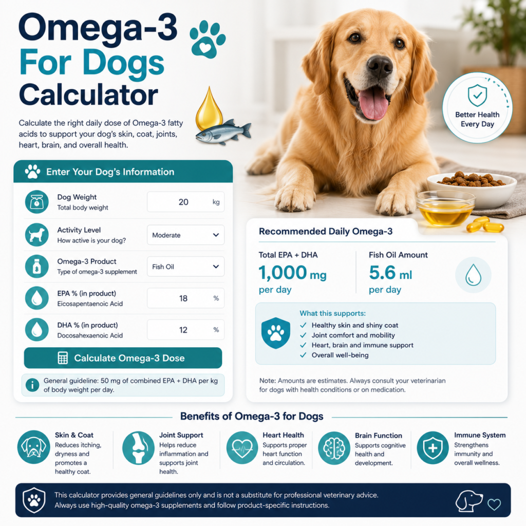 Omega-3 For Dogs Calculator