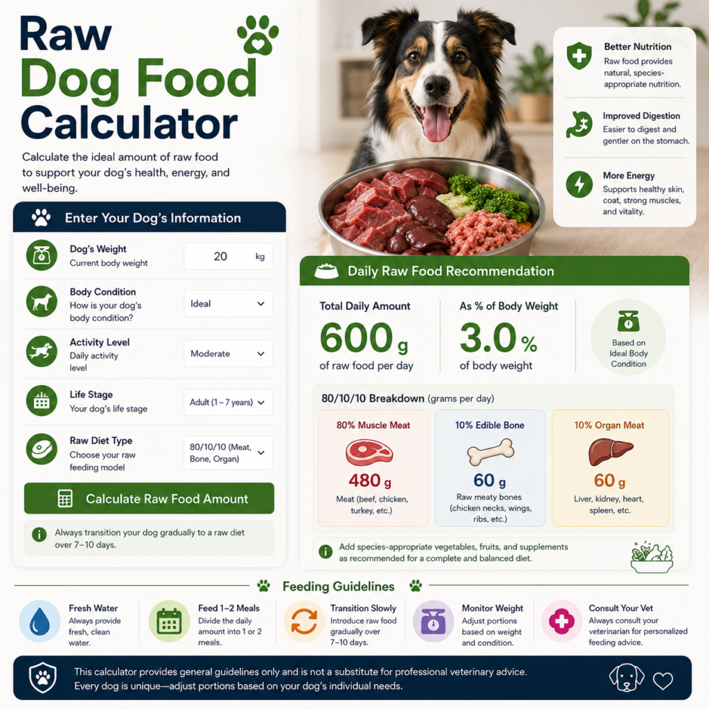 Raw Dog Food Calculator