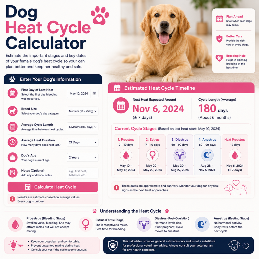 Dog Heat Cycle Calculator