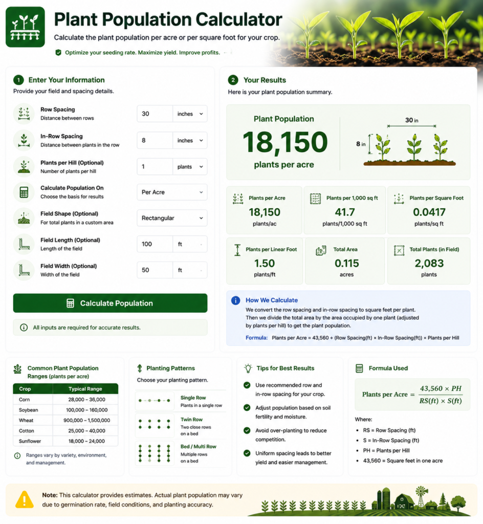 Plant Population Calculator