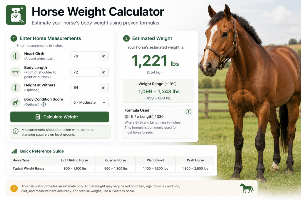 Horse Weight Calculator