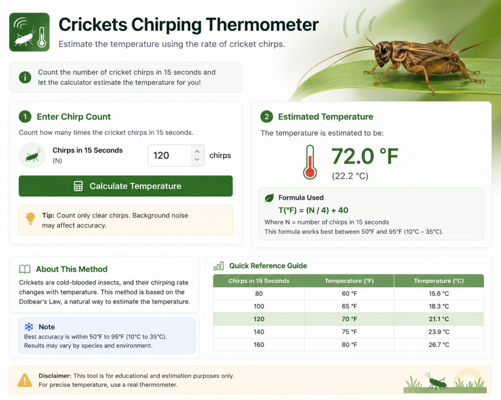 Crickets Chirping Thermometer
