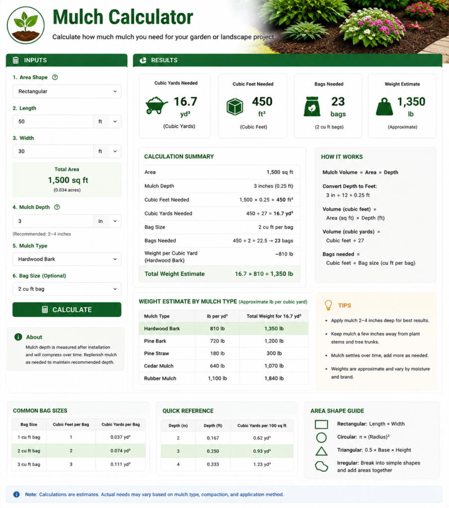Mulch Calculator
