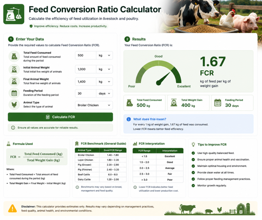 Feed Conversion Ratio Calculator